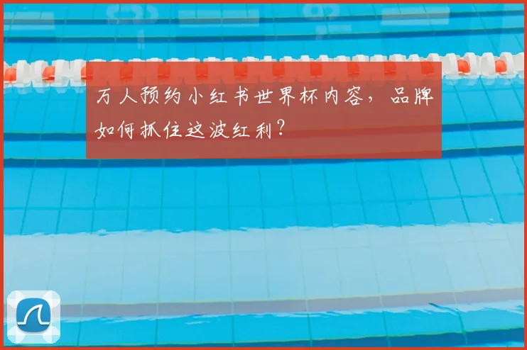 万人预约小红书世界杯内容,品牌如何抓住这波红利?